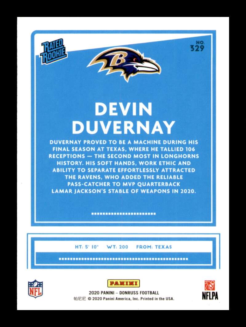 Load image into Gallery viewer, 2020 Donruss Devin Duvernay #329 Rookie RC Image 2
