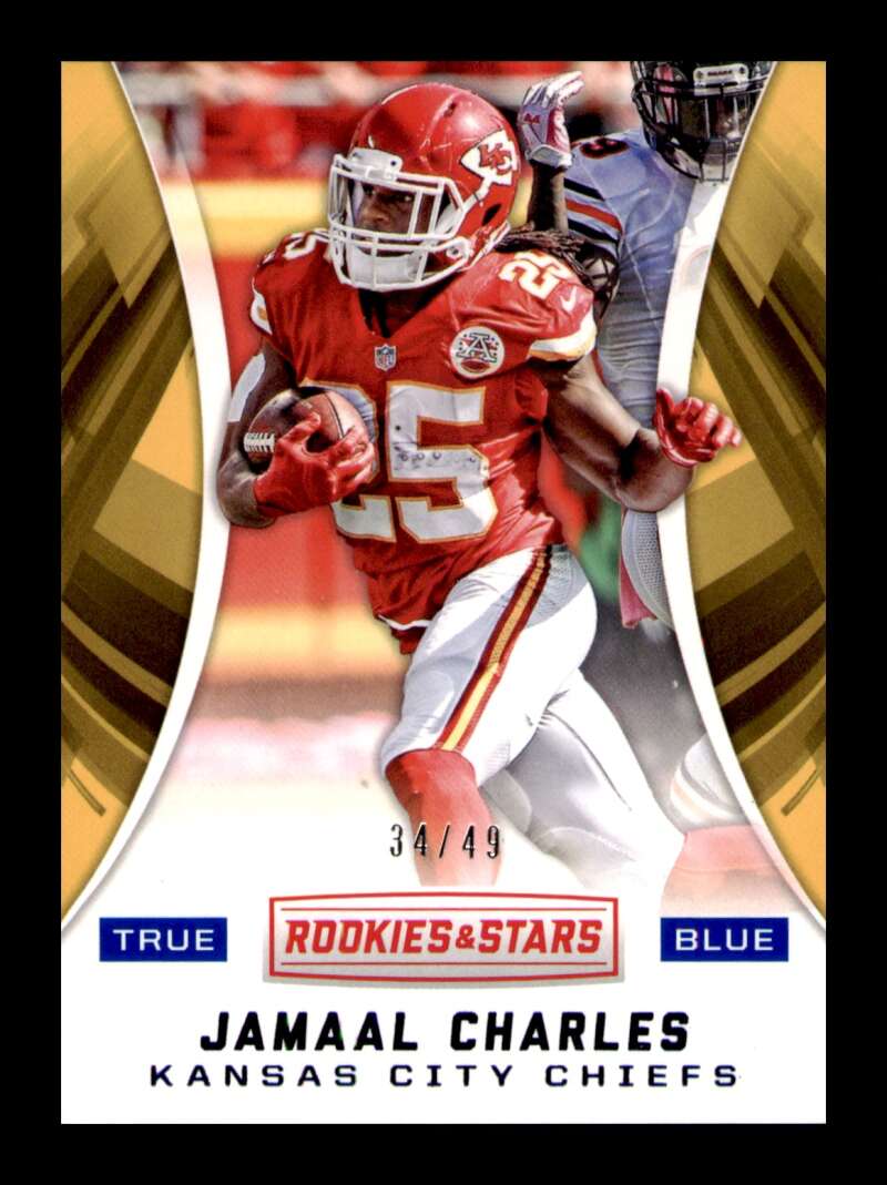 Load image into Gallery viewer, 2016 Panini Rookies &amp; Stars True Blue Jamaal Charles #46 Short Print SP /49 Image 1
