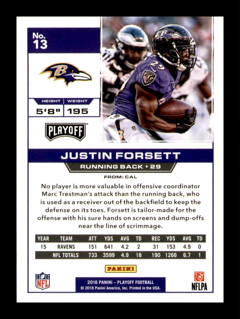 Load image into Gallery viewer, 2016 Panini Playoff 3rd Down Justin Forsett #13 Short Print SP 1/25 Image 2
