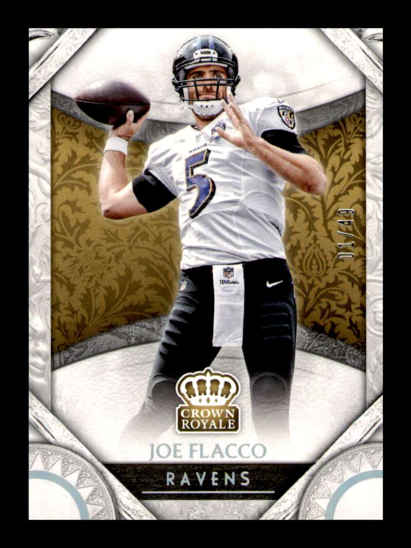 Load image into Gallery viewer, 2016 Panini Crown Royale Platinum Joe Flacco #59 Short Print SP 1/49 Image 1
