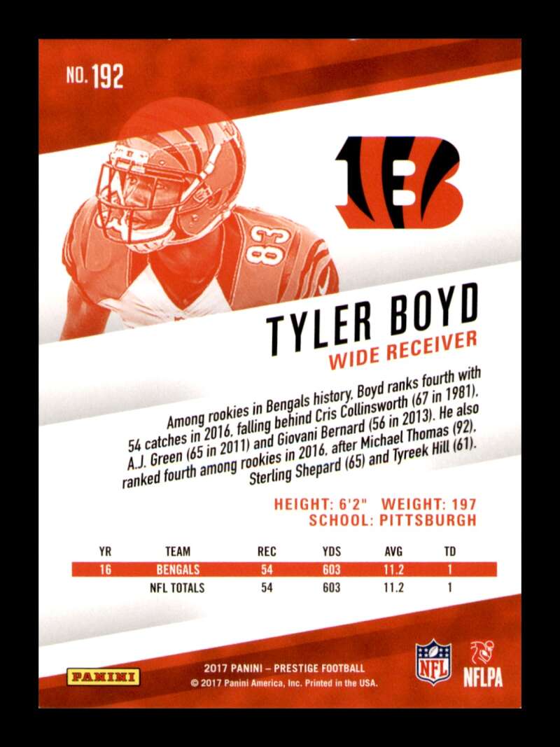 Load image into Gallery viewer, 2017 Panini Prestige Xtra Points Green Tyler Boyd #192 Short Print SP /150 Image 2
