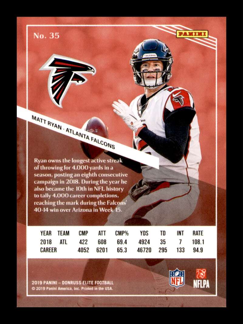 Load image into Gallery viewer, 2019 Donruss Elite Red Matt Ryan #35 Short Print SP /299 Image 2
