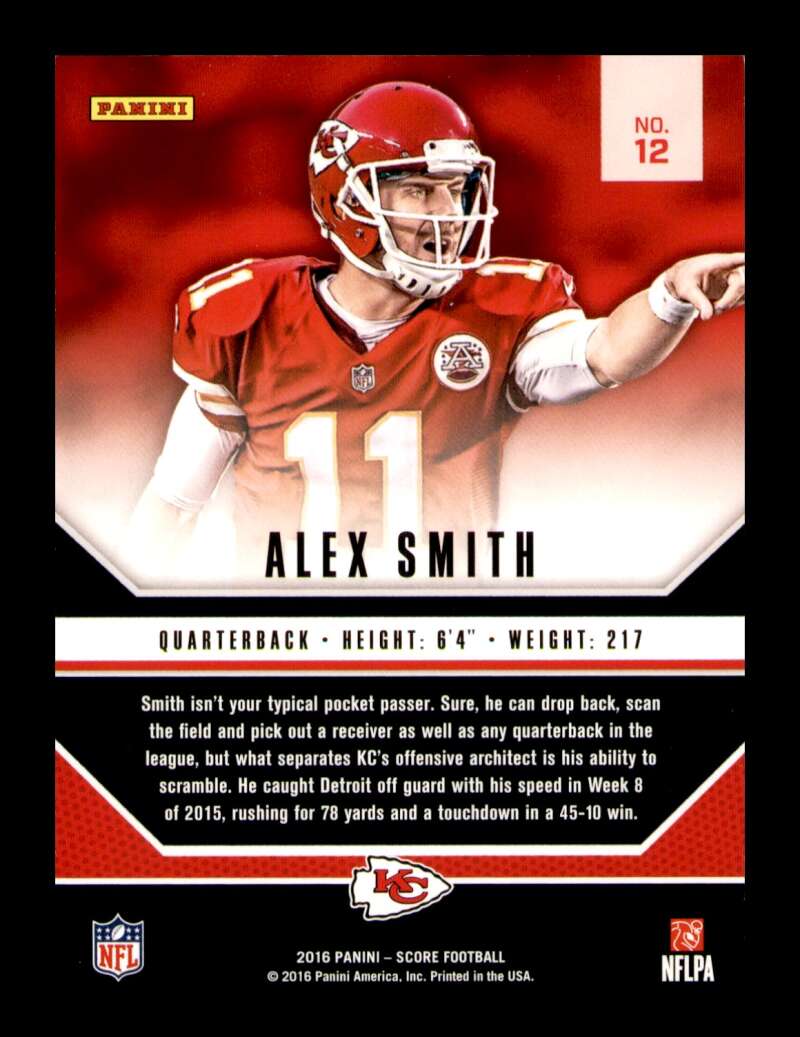 Load image into Gallery viewer, 2016 Score Signal Callers Gold Alex Smith #12 Short Print SP /99 Image 2
