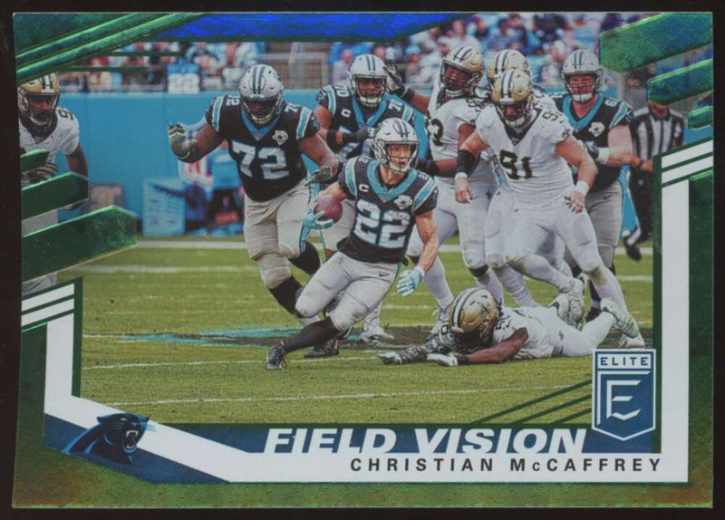 Load image into Gallery viewer, 2020 Donruss Elite Field Vision Green Christian McCaffrey #8 Short Print SP Image 1
