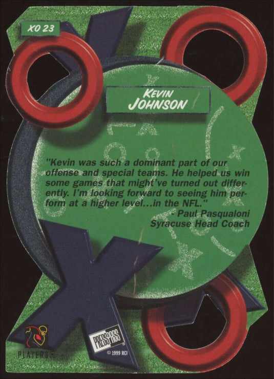 1999 Press Pass X's and O's Kevin Johnson 