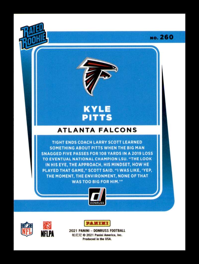 Load image into Gallery viewer, 2021 Donruss Kyle Pitts #260 Rookie RC Image 2
