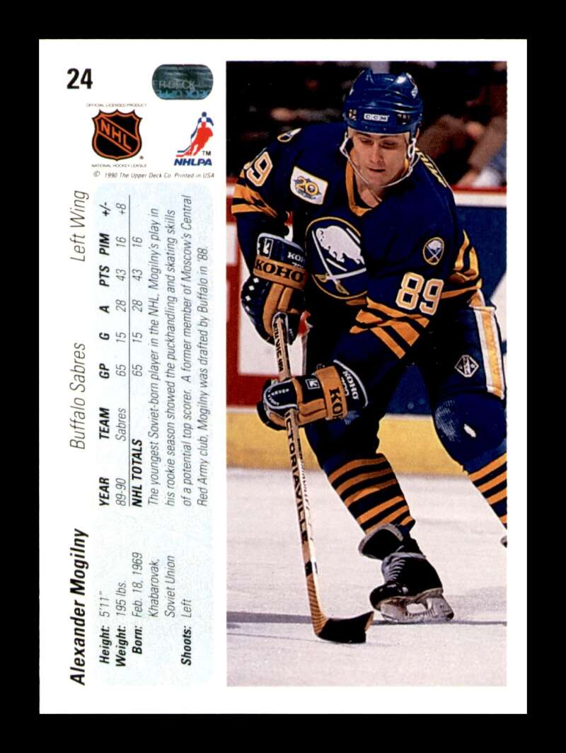 Load image into Gallery viewer, 1990-91 Upper Deck Alexander Mogilny #24 Rookie RC Image 2
