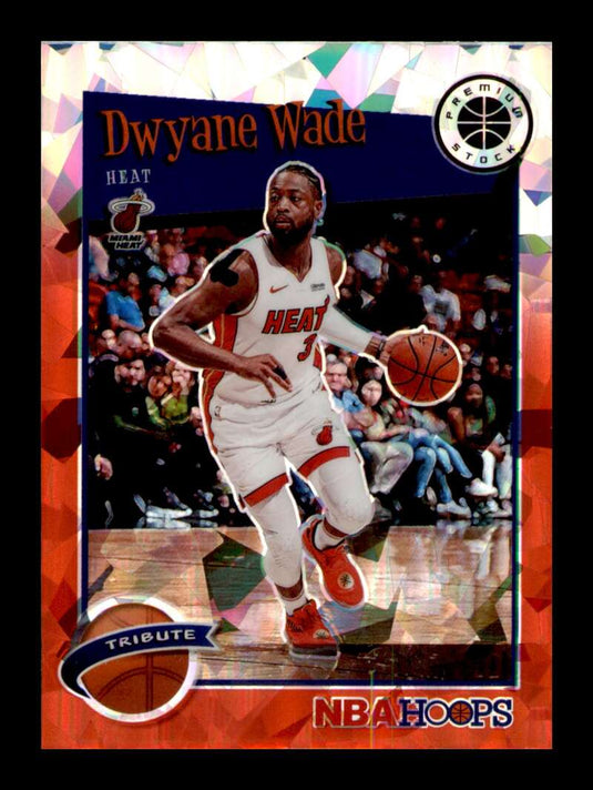 2019-20 Hoops Premium Stock Red Cracked Ice Prizm Panini Prizm Dwyane Wade 