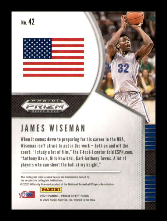 2020-21 Panini Prizm Draft James Wiseman 