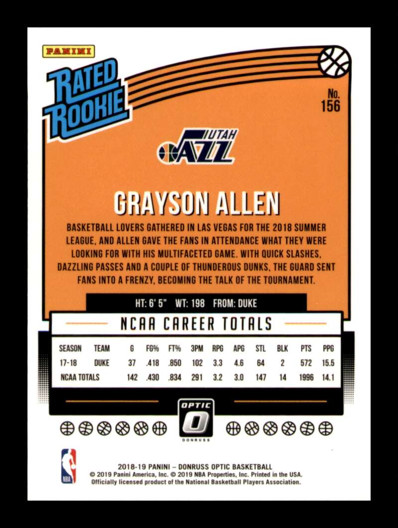 Load image into Gallery viewer, 2018-19 Donruss Optic Grayson Allen #156 Rookie RC Image 2
