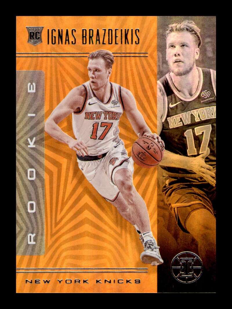 Load image into Gallery viewer, 2019-20 Panini Illusions Orange Ignas Brazdeikis #184 Rookie RC Image 1
