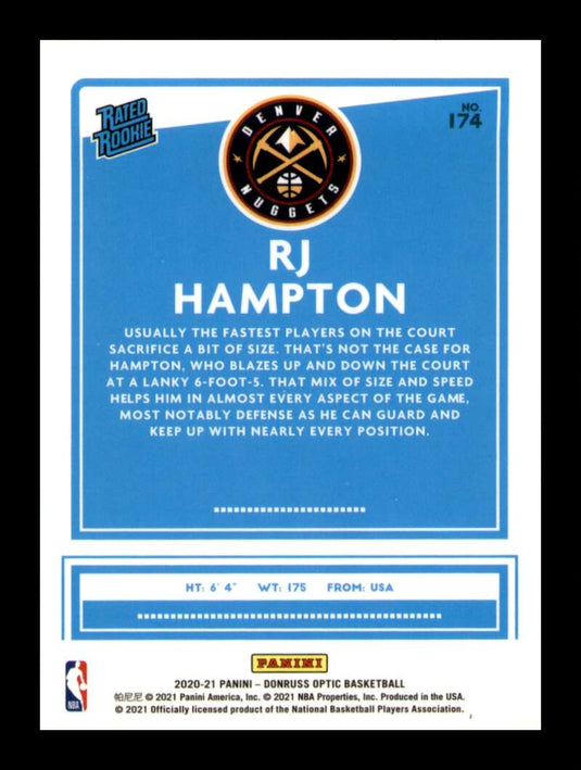 2020-21 Donruss Optic RJ Hampton