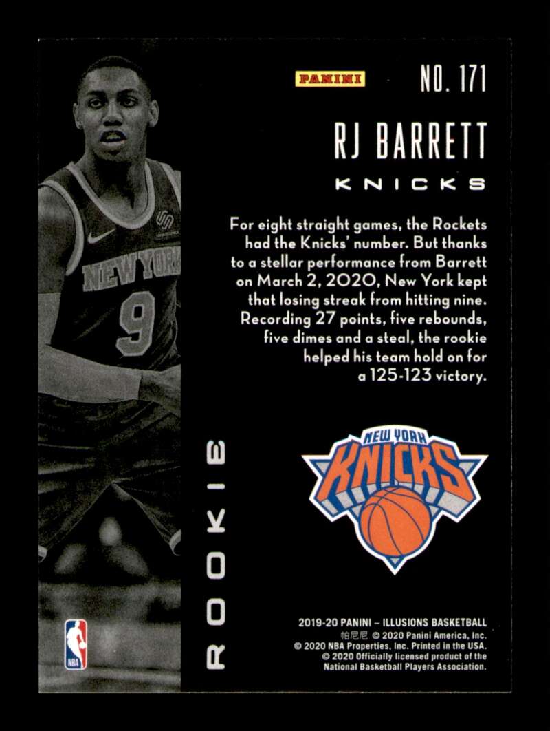 Load image into Gallery viewer, 2019-20 Panini Illusions RJ Barrett #171 Rookie RC Image 2
