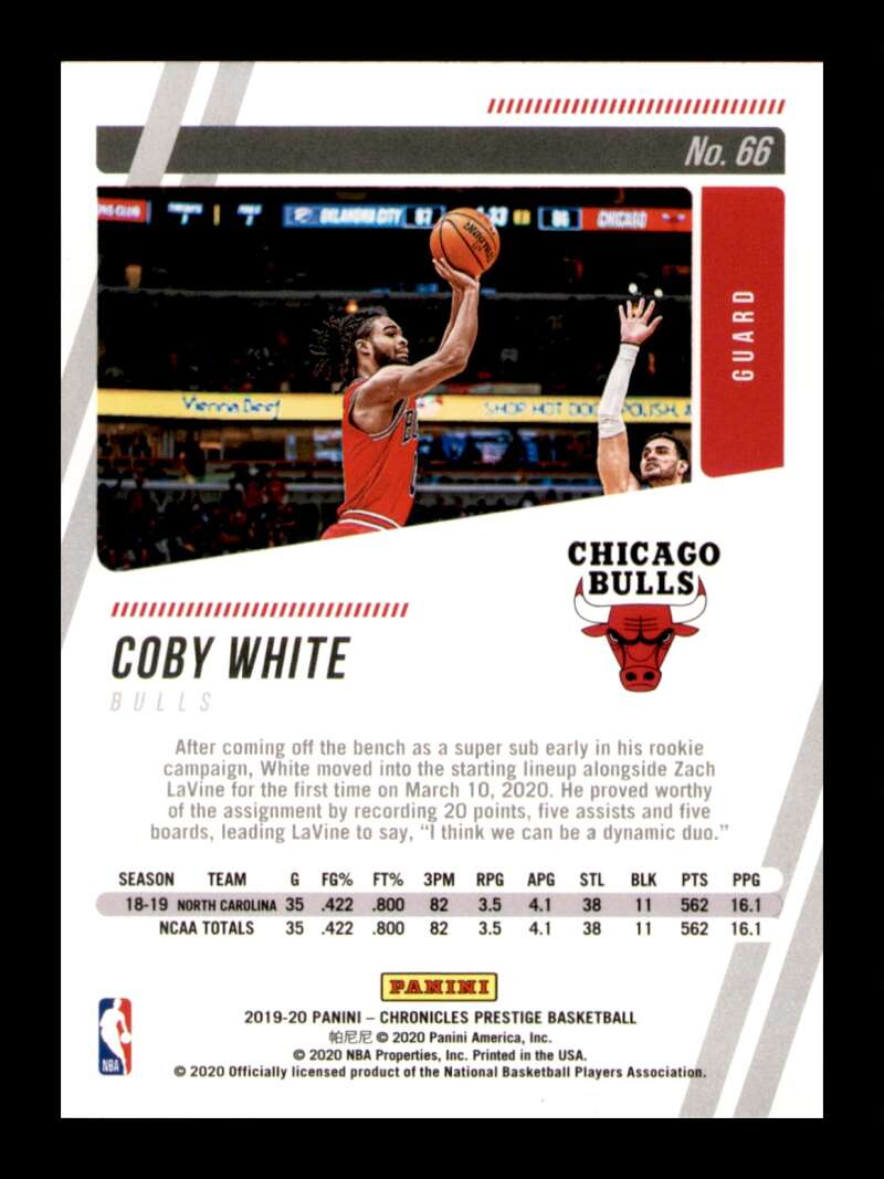 Load image into Gallery viewer, 2019-20 Panini Chronicles Prestige Coby White #66 Rookie RC Image 2
