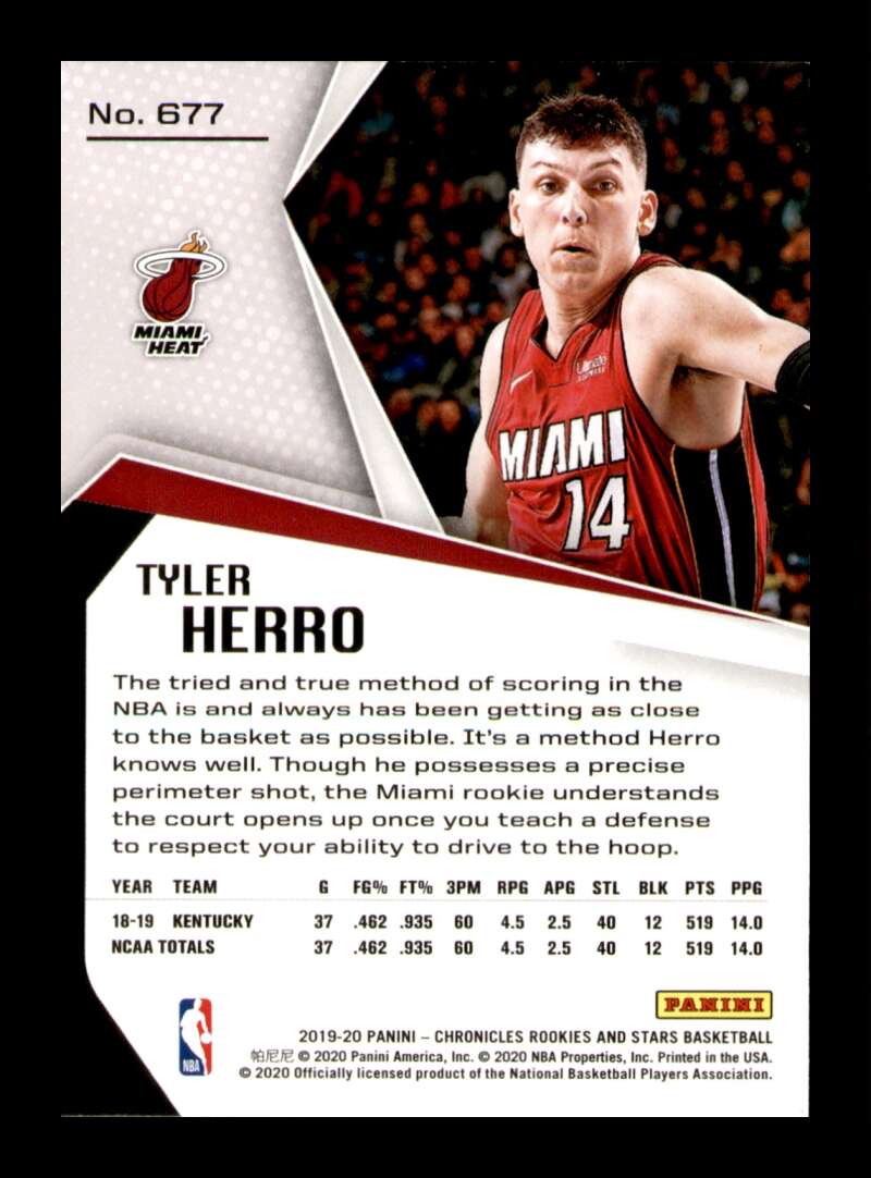 Load image into Gallery viewer, 2019-20 Panini Chronicles Rookies &amp; Stars Tyler Herro #677 Rookie RC Image 2
