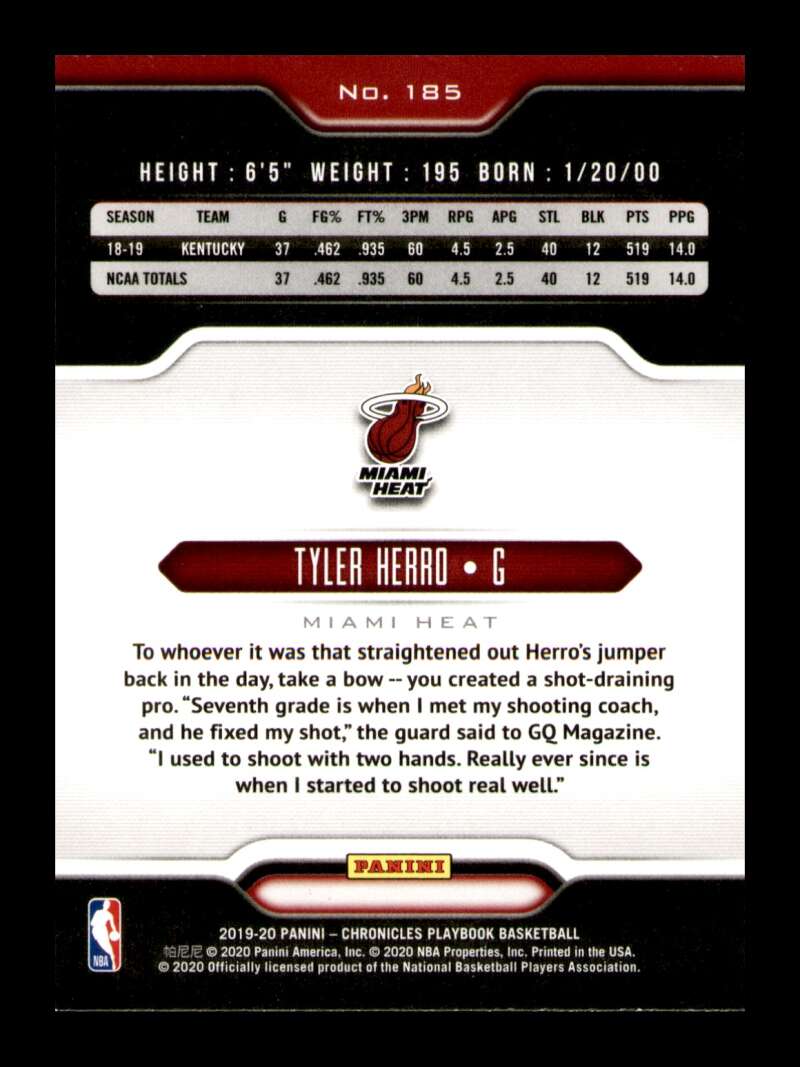 Load image into Gallery viewer, 2019-20 Panini Chronicles Playbook Tyler Herro #185 Rookie RC Image 2
