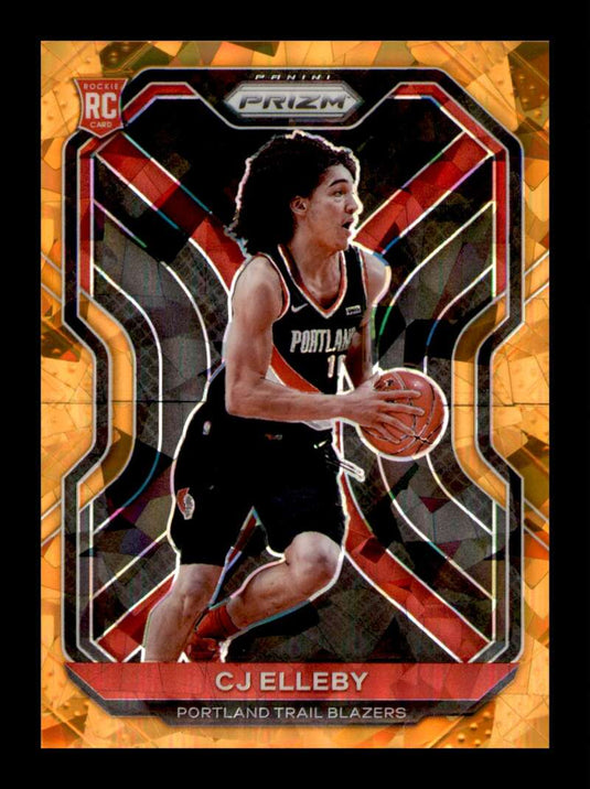 2020-21 Panini Prizm Orange Cracked Ice Prizm CJ Elleby 