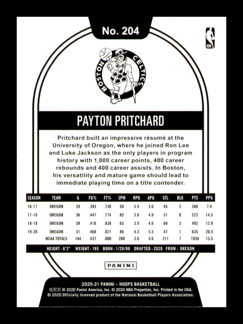 Load image into Gallery viewer, 2020-21 Hoops Payton Pritchard #204 Rookie RC Image 2
