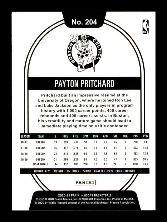 2020-21 Hoops Payton Pritchard