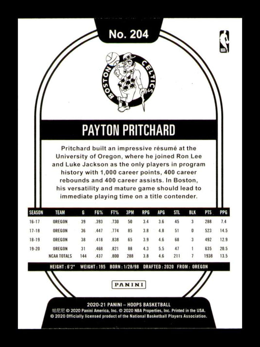 2020-21 Hoops Payton Pritchard