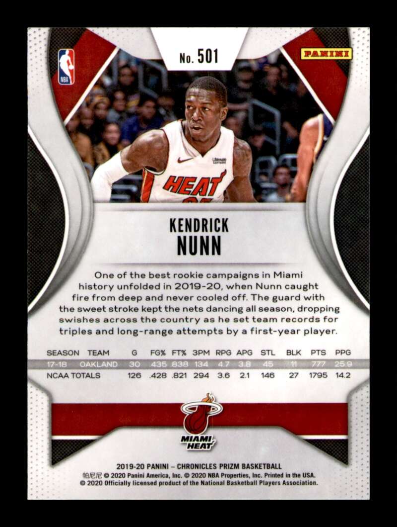 Load image into Gallery viewer, 2019-20 Panini Chronicles Prizm Kendrick Nunn #501 Rookie RC Image 2
