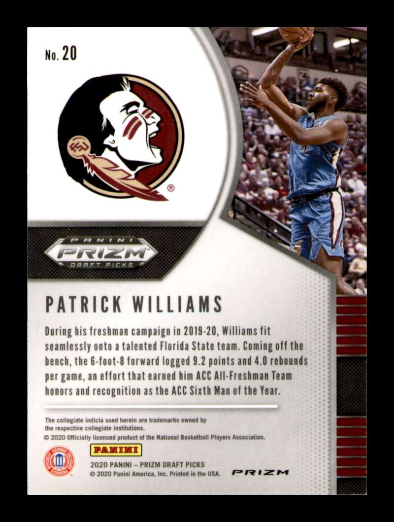 Load image into Gallery viewer, 2020-21 Panini Prizm Draft Green Prizm Patrick Williams #20 Rookie RC Image 2
