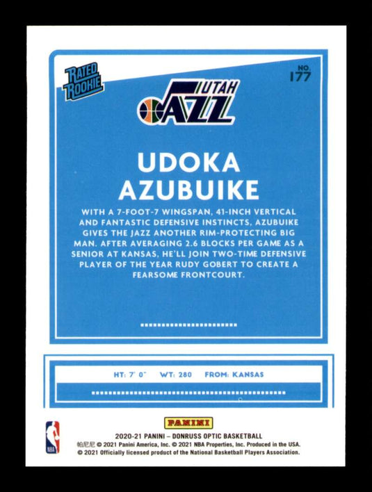 2020-21 Donruss Optic Udoka Azubuike