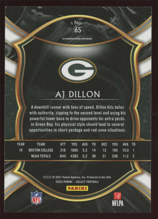 2020 Panini Select AJ Dillon