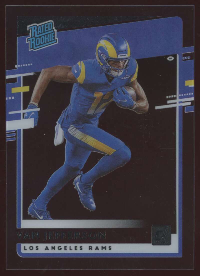 Load image into Gallery viewer, 2020 Panini Chronicles Clearly Donruss Van Jefferson #RR-VJ Rookie RC Image 1
