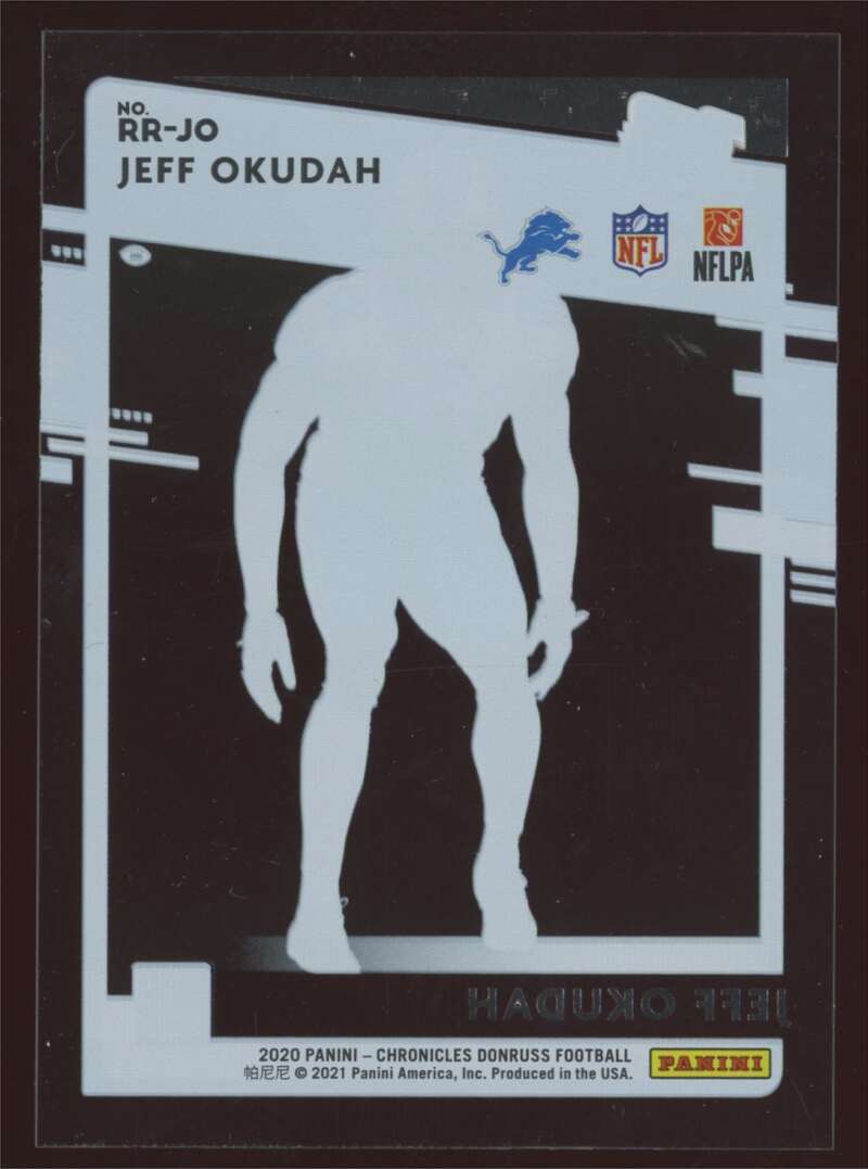 Load image into Gallery viewer, 2020 Panini Chronicles Clearly Donruss Jeff Okudah #RR-JO Rookie RC Image 2
