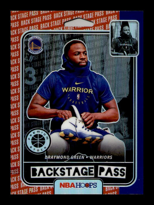 2019-20 Hoops Premium Stock Back Stage Pass Red Prizm Draymond Green