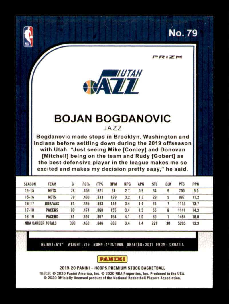 Load image into Gallery viewer, 2019-20 Panini Hoops Premium Stock Purple Disco Prizm Bojan Bogdanovic #79 Short Image 2
