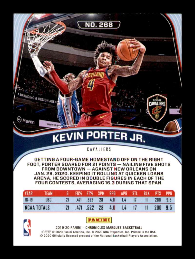 Load image into Gallery viewer, 2019-20 Panini Chronicles Marquee Pink Kevin Porter Jr. #268 Rookie RC Image 2
