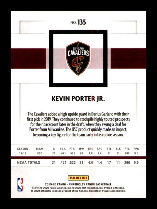 2019-20 Panini Chronicles Kevin Porter Jr. 