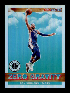 2019-20 Panini Hoops Premium Stock Zero Gravity Silver Prizm Ben Simmons 