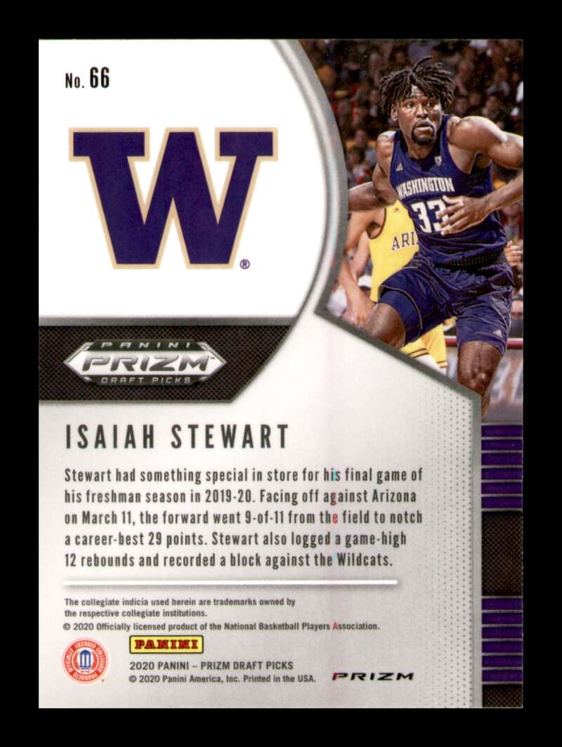 Load image into Gallery viewer, 2020-21 Panini Prizm Draft Green Prizm Isaiah Stewart #66 Rookie RC Image 2
