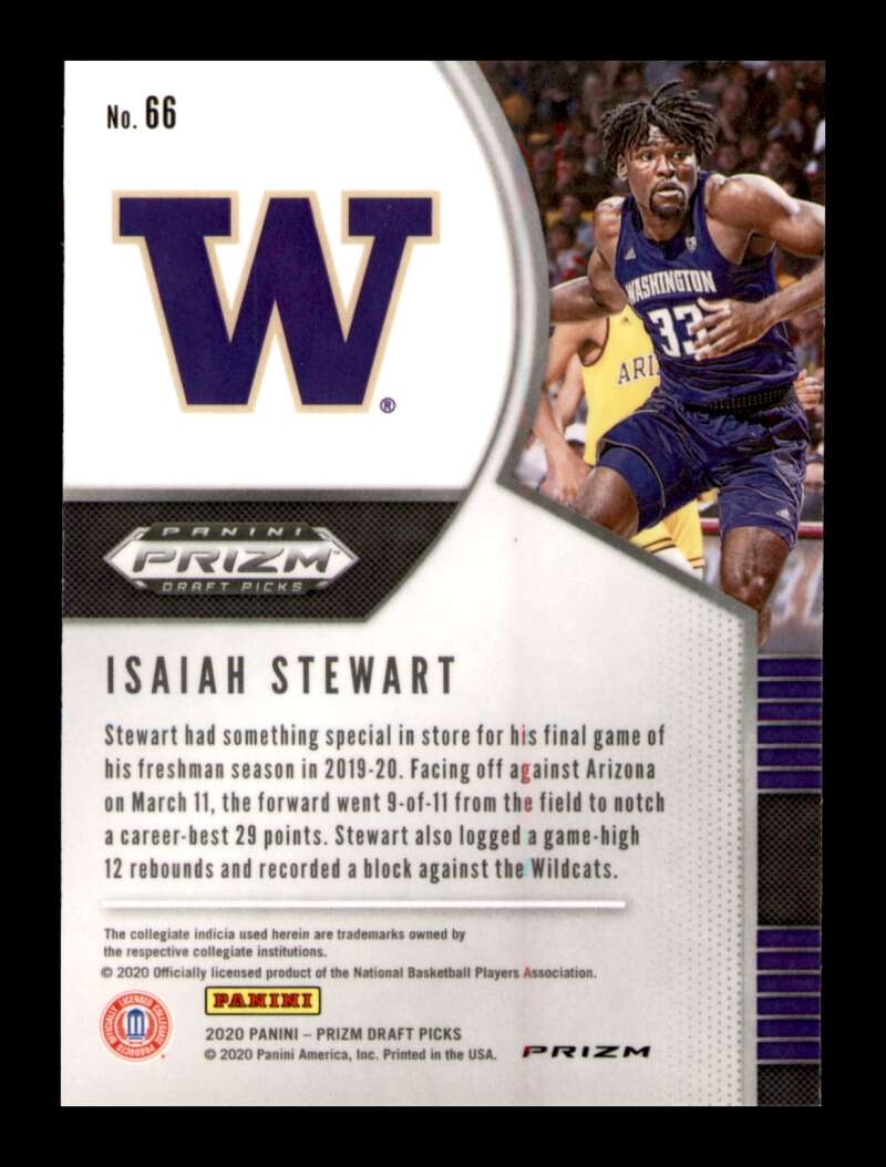 Load image into Gallery viewer, 2020-21 Panini Prizm Draft Green Prizm Isaiah Stewart #66 Rookie RC Image 2
