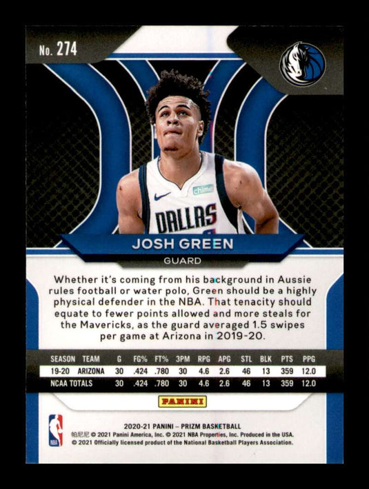 2020-21 Panini Prizm Josh Green 