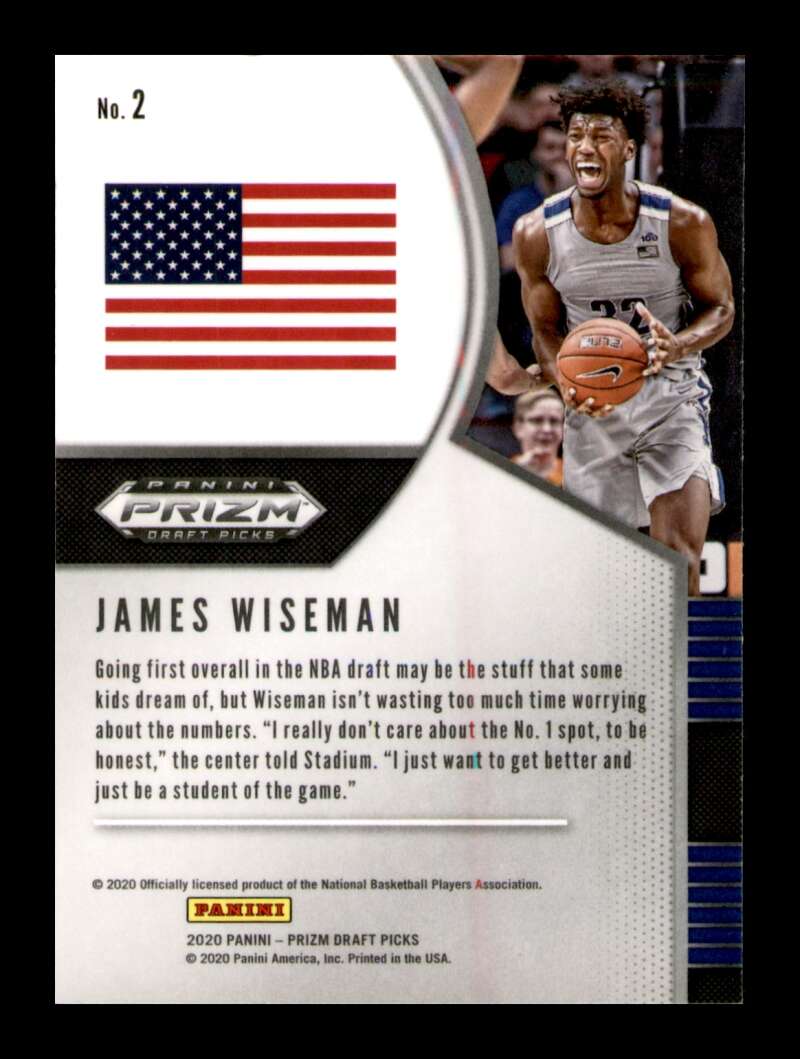 Load image into Gallery viewer, 2020-21 Panini Prizm Draft James Wiseman #2 Rookie RC Image 2
