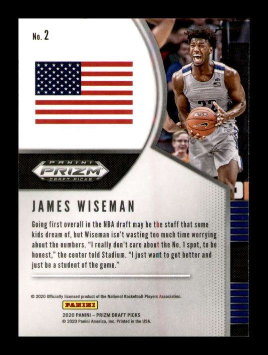 2020-21 Panini Prizm Draft James Wiseman 