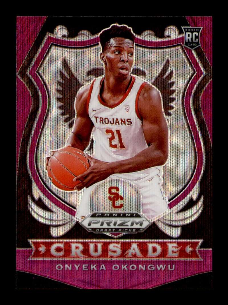 Load image into Gallery viewer, 2020-21 Panini Prizm Draft Purple Wave Prizm Onyeka Okongwu #85 Rookie RC SP Image 1
