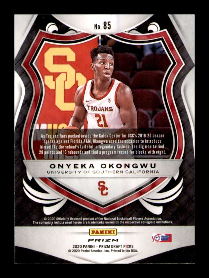 Load image into Gallery viewer, 2020-21 Panini Prizm Draft Purple Wave Prizm Onyeka Okongwu #85 Rookie RC SP Image 2
