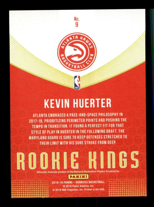 2018-19 Donruss Rookie Kings Kevin Huerter 