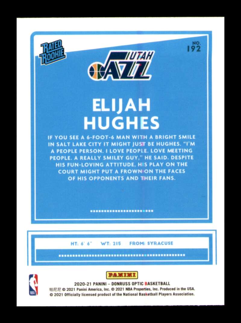 Load image into Gallery viewer, 2020-21 Donruss Optic Elijah Hughes #192 Rookie RC Image 2
