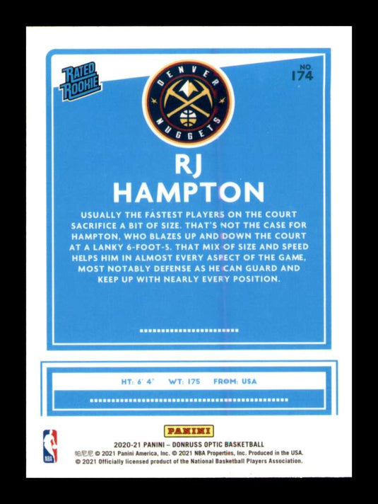 2020-21 Donruss Optic RJ Hampton 