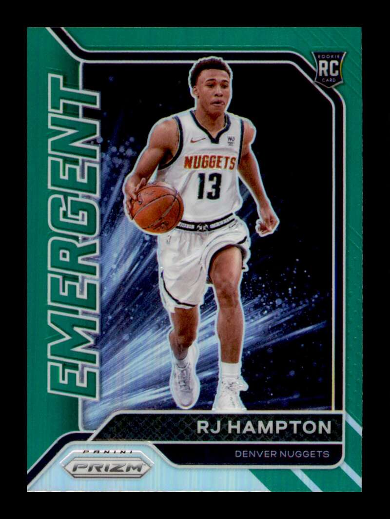 Load image into Gallery viewer, 2020-21 Panini Prizm Emergent Green Prizm RJ Hampton #26 Rookie RC Image 1
