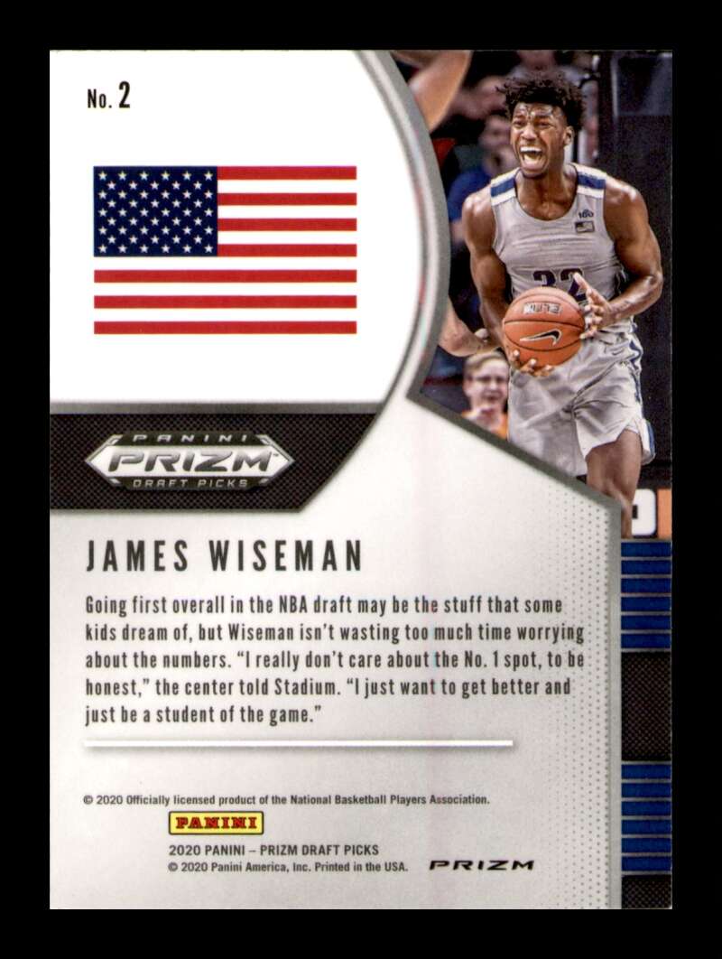 Load image into Gallery viewer, 2020-21 Panini Prizm Draft Green Prizm James Wiseman #2 Rookie RC Image 2
