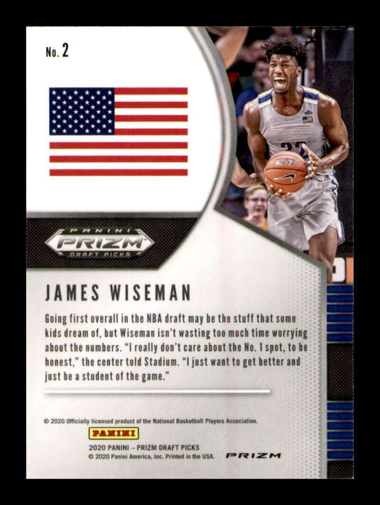 2020-21 Panini Prizm Draft Green Prizm James Wiseman 