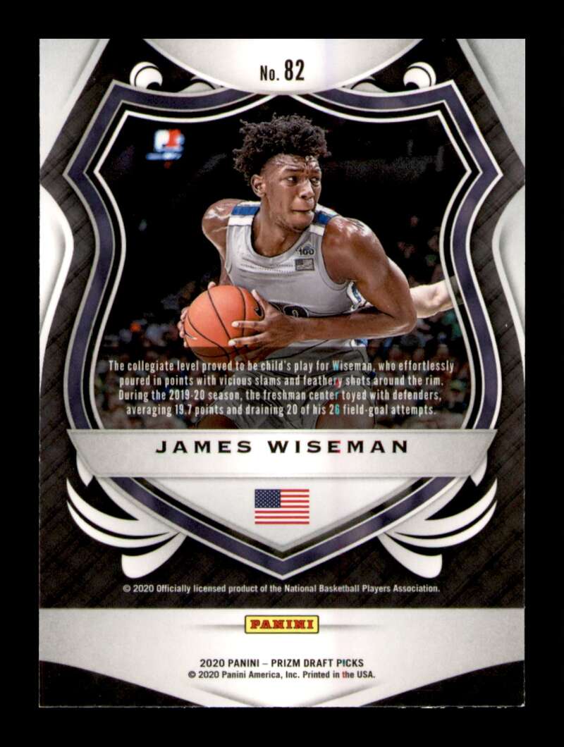 Load image into Gallery viewer, 2020-21 Panini Prizm Draft James Wiseman #82 Rookie RC Image 2
