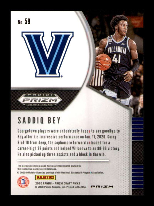 2020-21 Panini Prizm Draft Green Prizm Saddiq Bey 